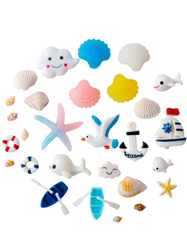 Песчаная кастрюль микро -ландшафт DIY Crystal Drop Glue Mobile Case Accessories смола океанская серия ветер серии патч аксессуары