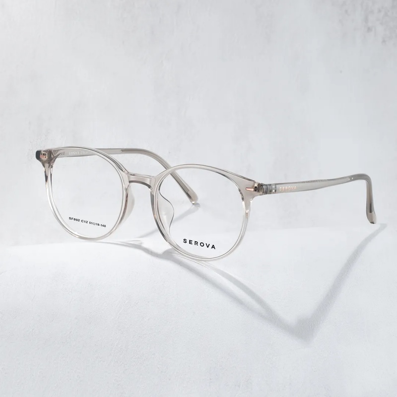 新款SEROVA新款施洛华眼镜框SF892超轻原框架甜美日系百搭一体托