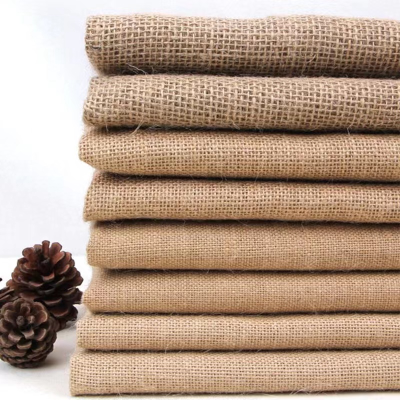 粗麻布布料加厚黄麻亚麻复古装饰手工diy桌布老粗布麻袋布零头