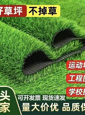仿真草坪地毯假草皮铺垫塑料户外人造球场人工围挡幼儿园绿色地垫