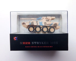 创新长城遥控充电版1:72斯崔克M1128轮式自行火炮装甲车沙漠迷彩