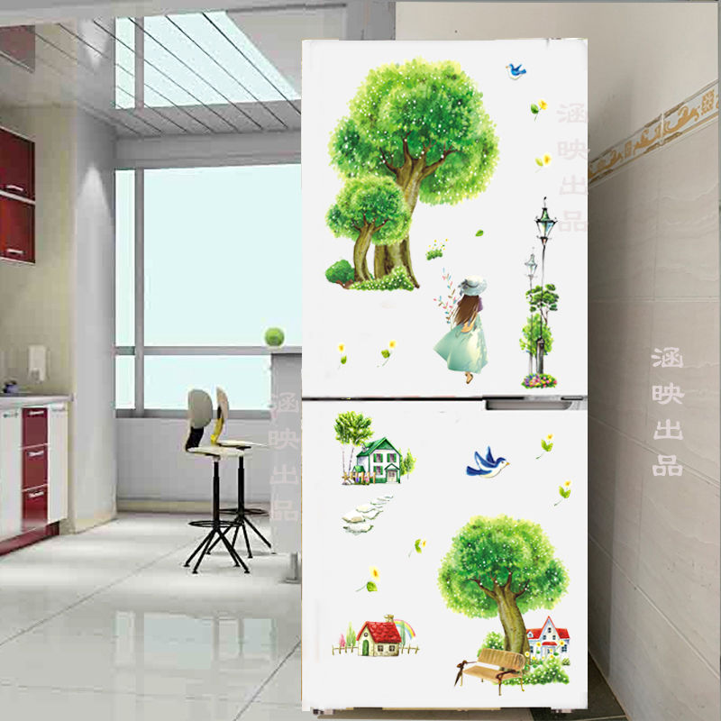 冰箱贴膜翻新贴厨房橱柜卡通贴画改造北欧贴纸装饰画3D立体创意画图片