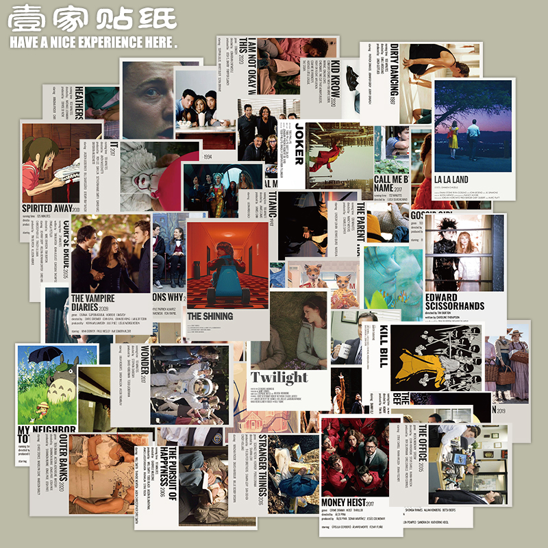 经典电影动漫海报贴纸笔记本电脑ipad贴纸手机壳水杯装饰素材贴画
