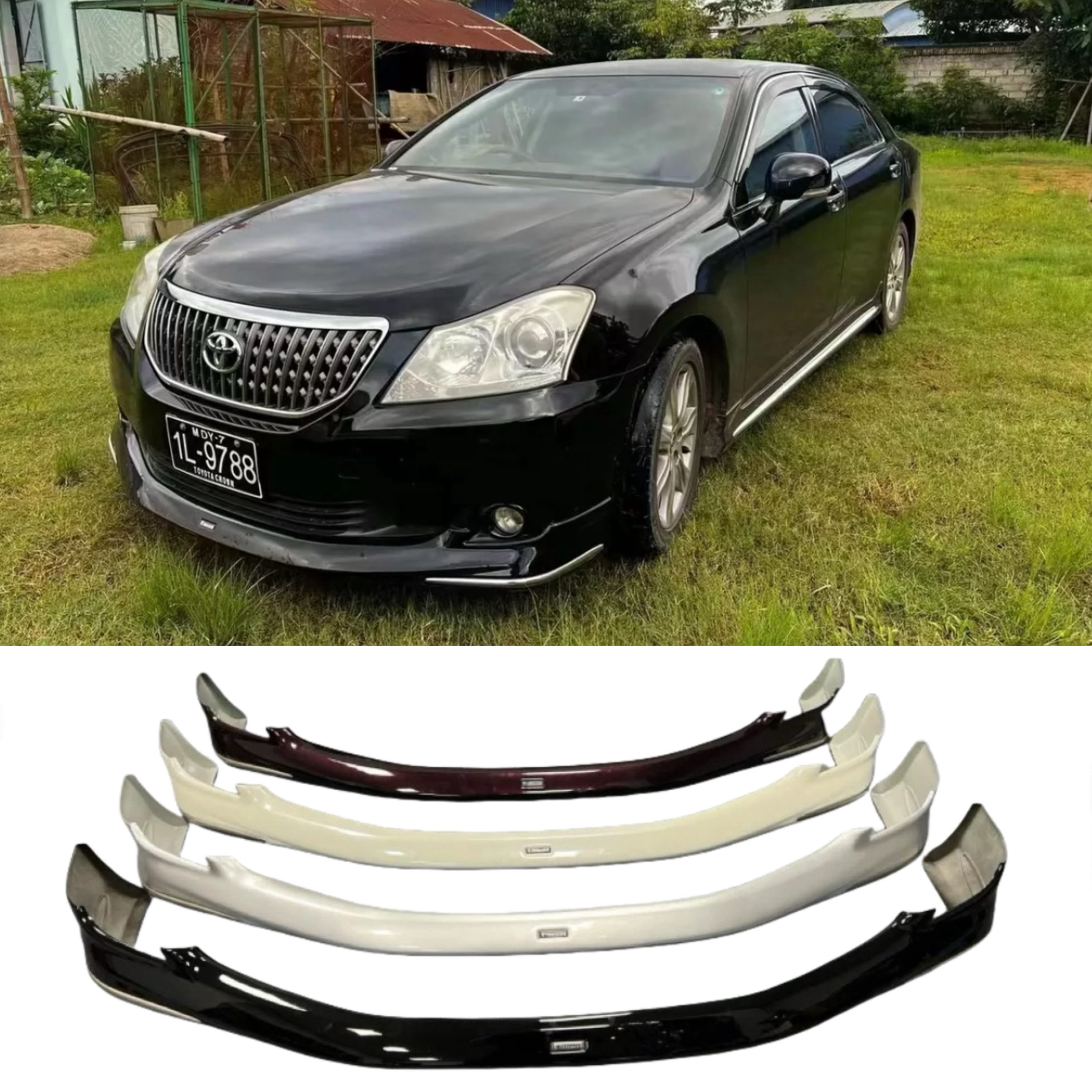 适用10-12年皇冠改装蒙娜丽莎前唇前铲后唇 十三代皇冠带漆小包围