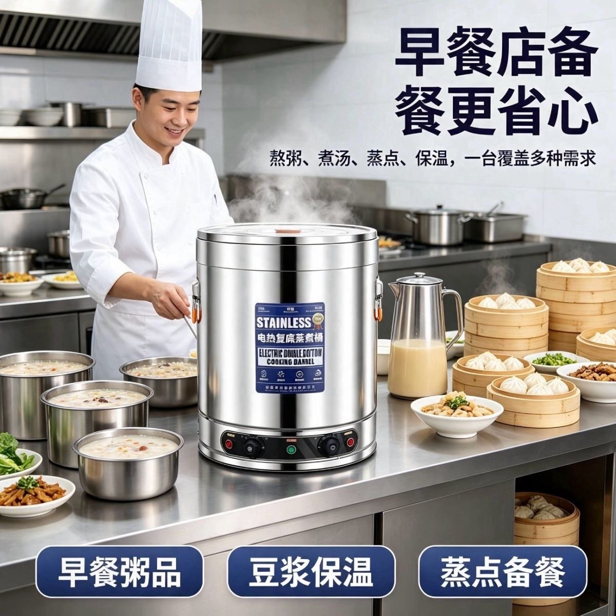 304不锈钢汤锅家用煲汤锅煮面锅燃气灶电磁炉专用一体成型煮汤锅