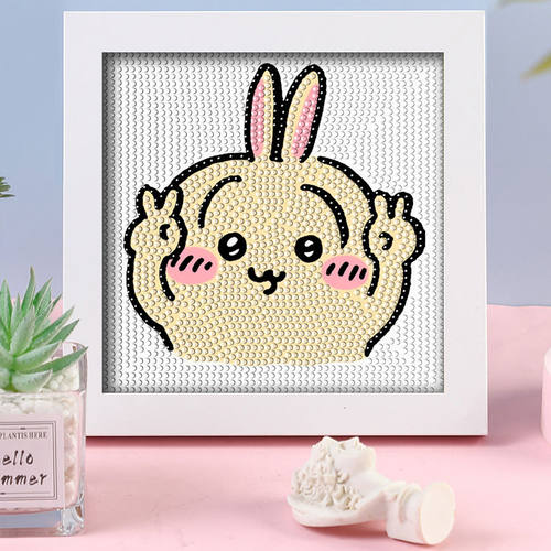 搞怪乌萨奇Usagi钻石画满钻贴可爱儿童手工diy贴钻画闺蜜礼物有框