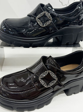 COMELY康莉2025秋款专柜正品厚底圆头休闲方扣乐福女单鞋KHM56612