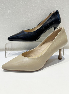 COMELY康莉女鞋2023春专柜正品浅口尖头细高跟通勤女单鞋KYQ31063