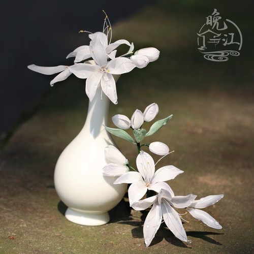 古风热缩花簪全套型步摇女发饰