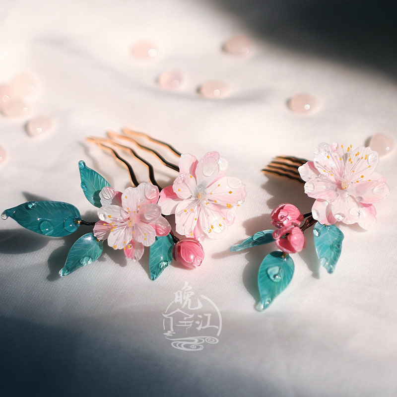 古风西府海棠明制热缩片