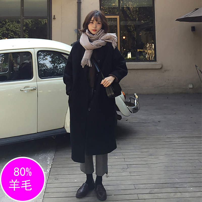 高级感羊毛呢子女加厚夹棉大衣