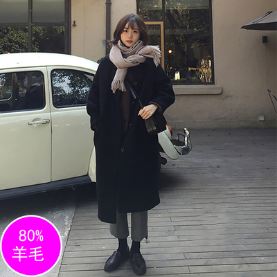 高级感羊毛呢子女加厚夹棉大衣