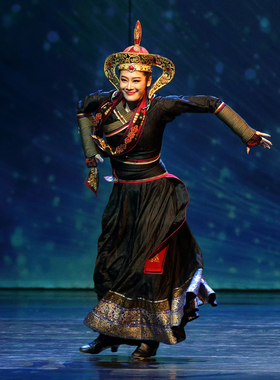 少数民族蒙古族萨吾尔登礼赞舞蹈剧目服装艺考服成人女款订做