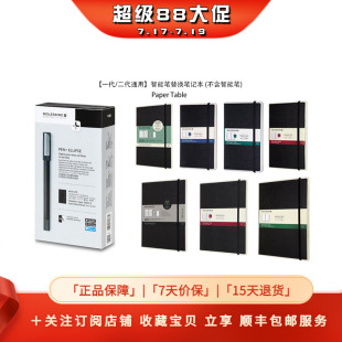Moleskine一二三代通用智能笔记本笔迹备份APP同步储存会议记录