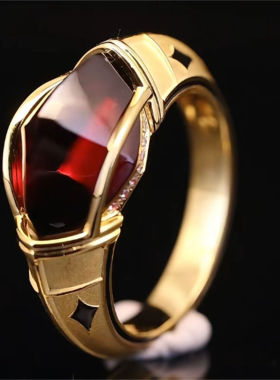新款《苏丹的游戏》万逝戒指石榴石精致高级奢华动漫卡牌周边指环