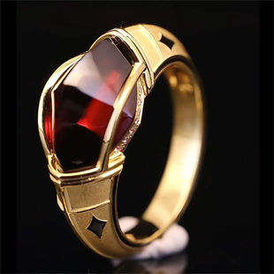 新款《苏丹的游戏》万逝戒指石榴石精致高级奢华动漫卡牌周边指环