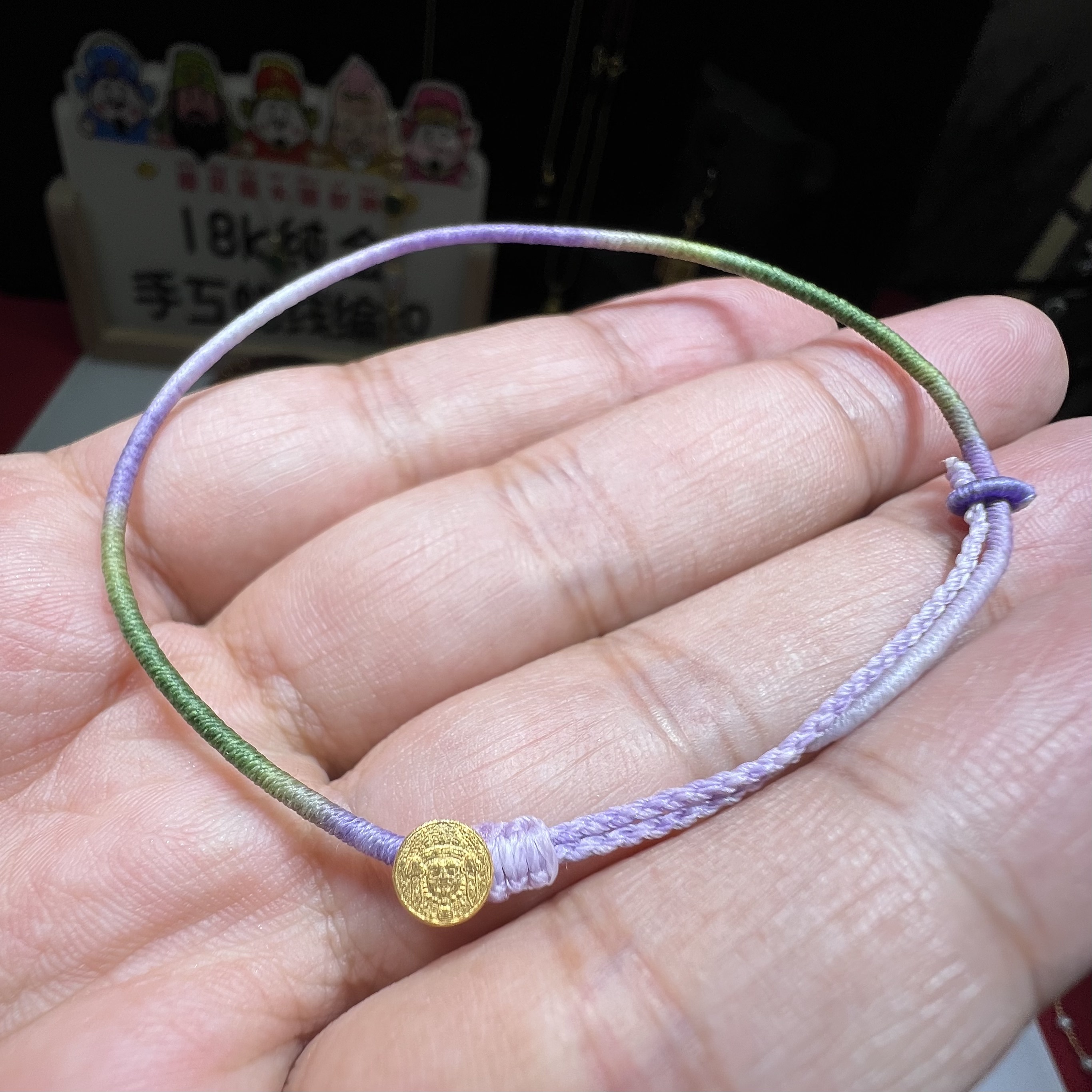 18k金扎基拉姆蜡线渐变绕线裹线手工编织女个性设计百搭时尚简约