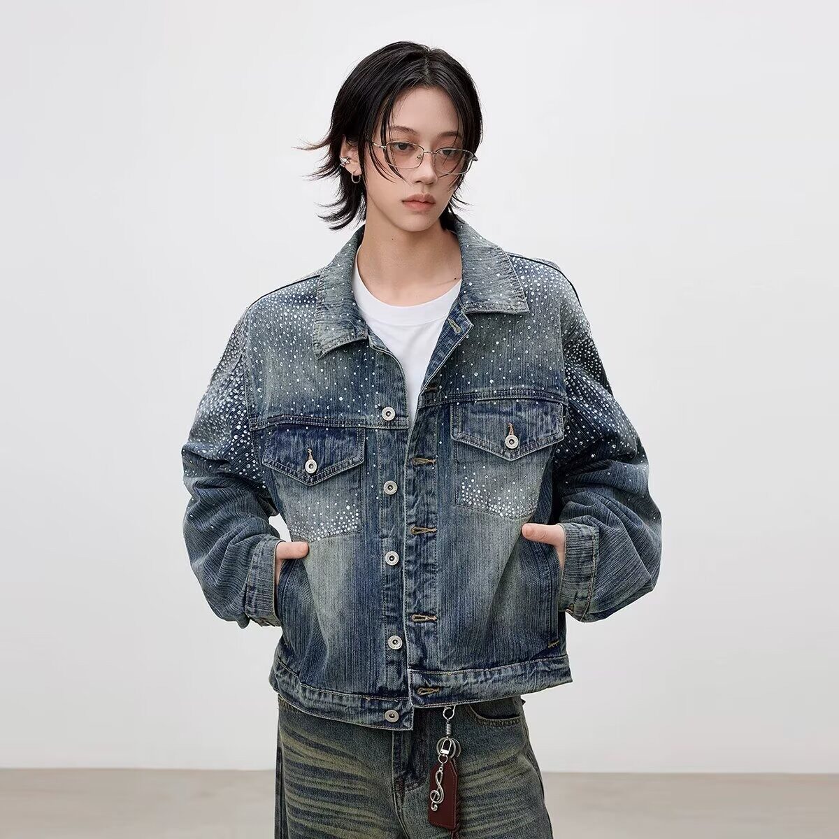 啦芙莱童装2025深秋冬款儿童韩版夹棉加厚牛仔外套男女童上衣3995