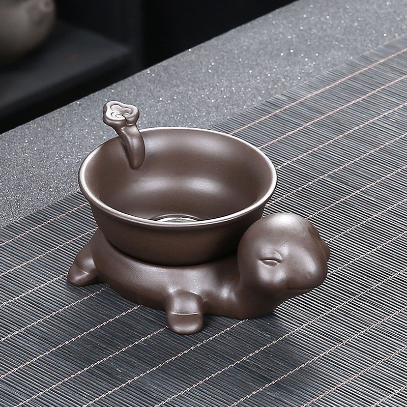 紫砂乌龟茶水分离过滤茶漏