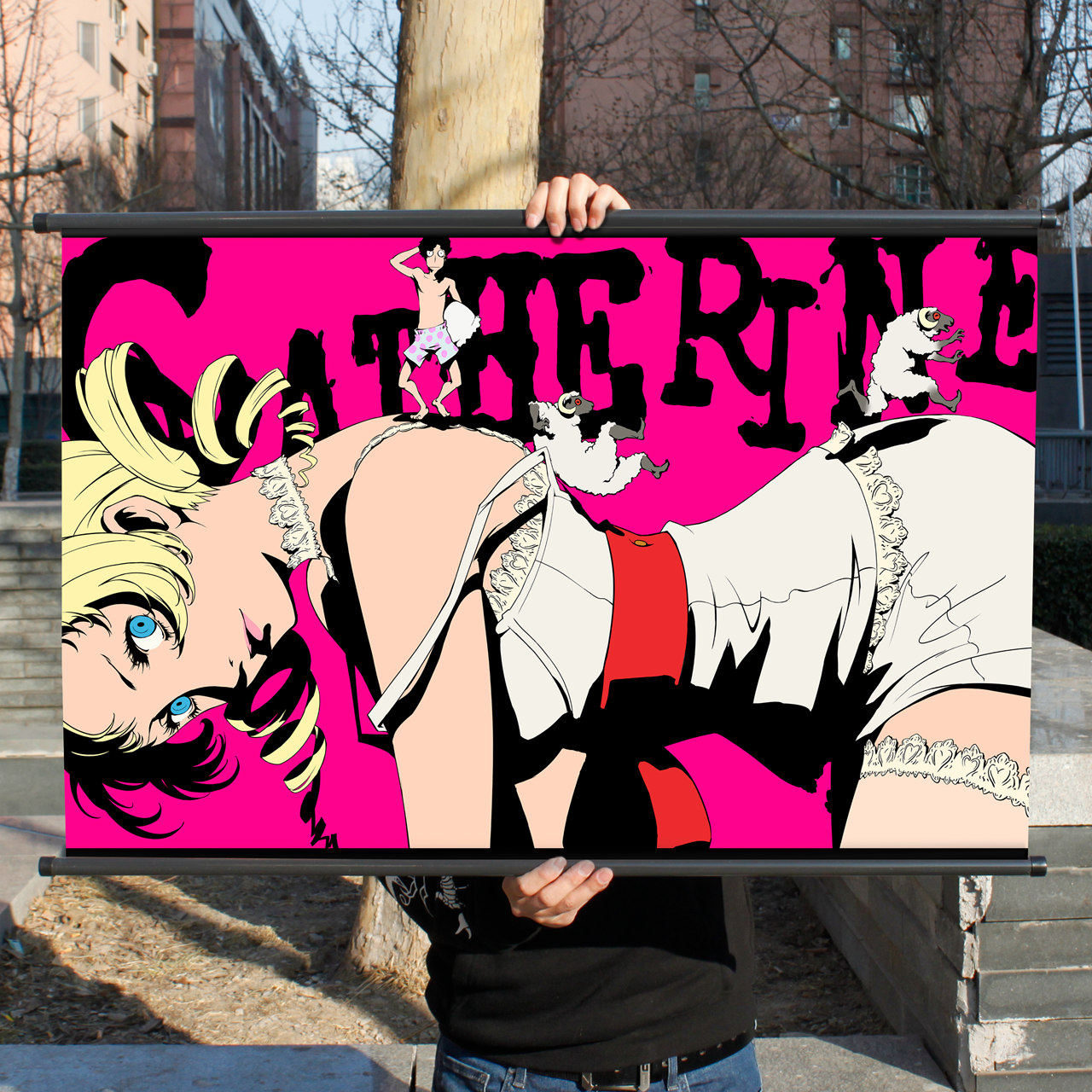 凯瑟琳full body游戏周边海报 布制挂画金属挂轴 宿舍装饰