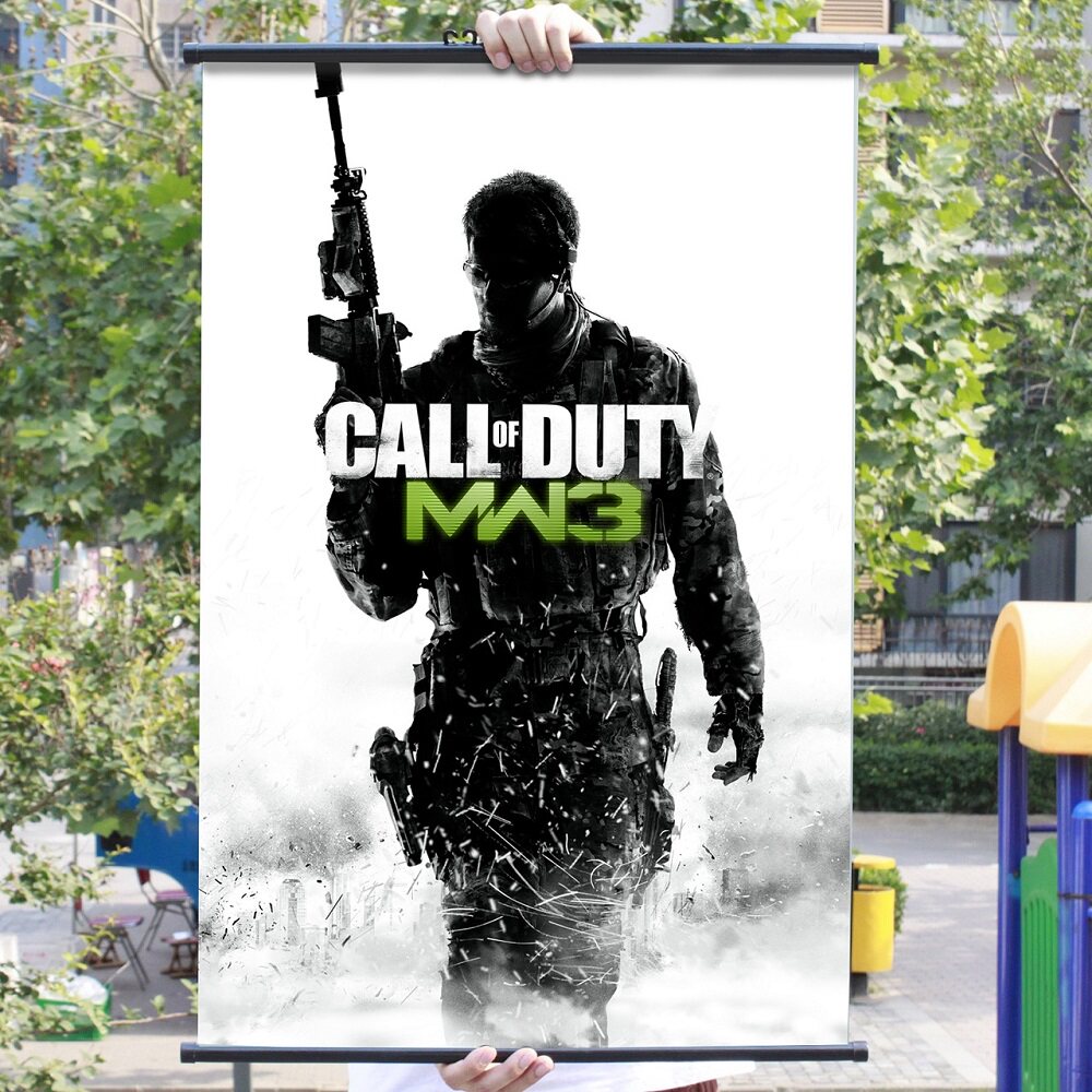 使命召唤:现代战争3周边挂画 cod8布制海报 金属画轴 宿舍装饰