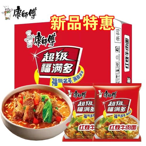 福满多红烧香辣劲爽拉面