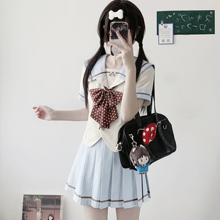 夏北 花见森原创公主线收腰修身水手服长短袖日系校供jk制服套装