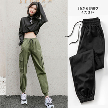 束脚工装裤女夏季薄款宽松bf2020新款裤子直筒高腰显瘦运动休闲裤