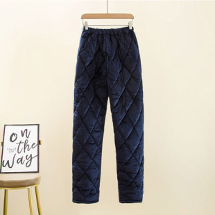 奶奶防寒居家裤 棉裤 女冬老太太加肥加大码 老人加厚珊瑚绒夹棉睡裤