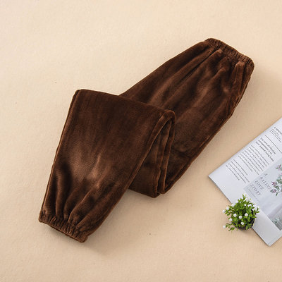 奶奶束脚睡裤女冬珊瑚绒毛绒休闲