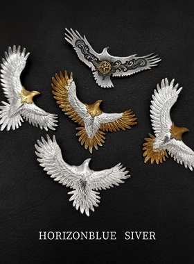 HORIZONBLUE SIVER斜飞鹰特别版小号男女日潮925纯银手工银饰项链