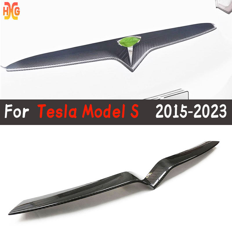 modelS改装干碳纤维中网饰条