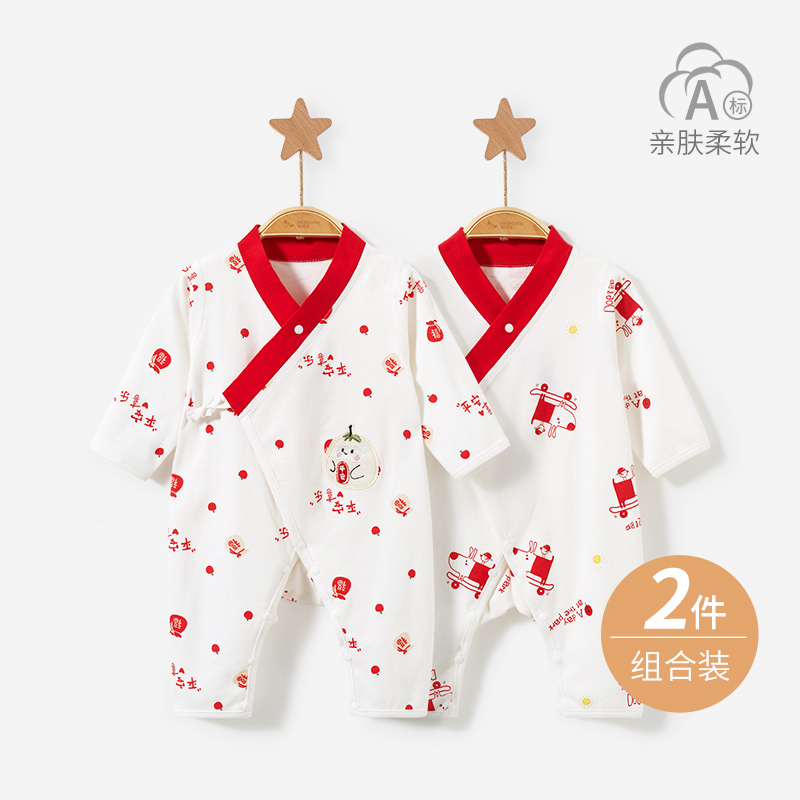 新生婴儿衣服纯棉中国风连体衣