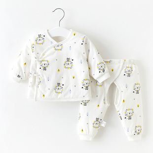 新生婴儿衣服春秋冬薄夹棉冬装棉服分体0保暖3月初生宝宝棉衣套装