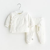 新生婴儿衣服春秋冬薄夹棉棉服0保暖3月分体外套初生宝宝棉衣套装