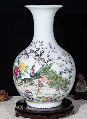 景德镇工艺品办公室客厅陶瓷花瓶