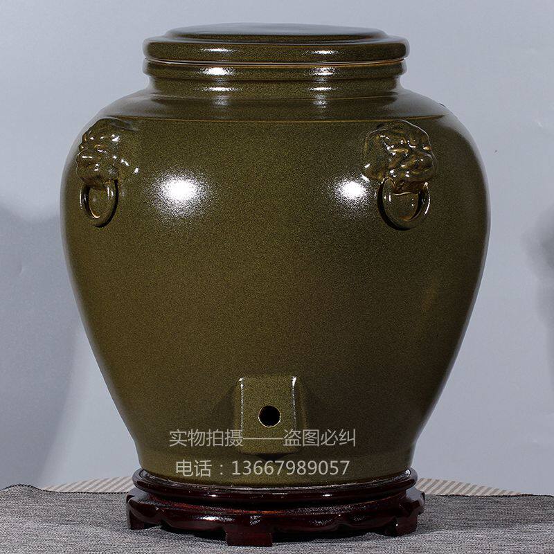 景德镇陶瓷酒坛30斤50斤100斤泡酒壶密封酒瓶酿白酒缸茶叶末酒罐