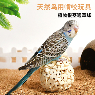 鹦鹉通草球玩具啃咬磨牙磨嘴磨喙藤球训练觅食球解闷磨爪玄凤牡丹