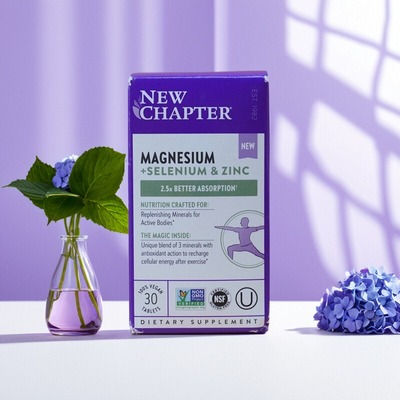 保税现货美国New Chapter新章镁锌硒矿物质片剂30粒装