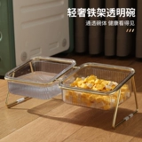 Кошка чаша двойная чаша из зернового бассейна в двух -neck кошачьи пьет вода для собак пить воду большую собаку для собак вода для пищи в интеграцию