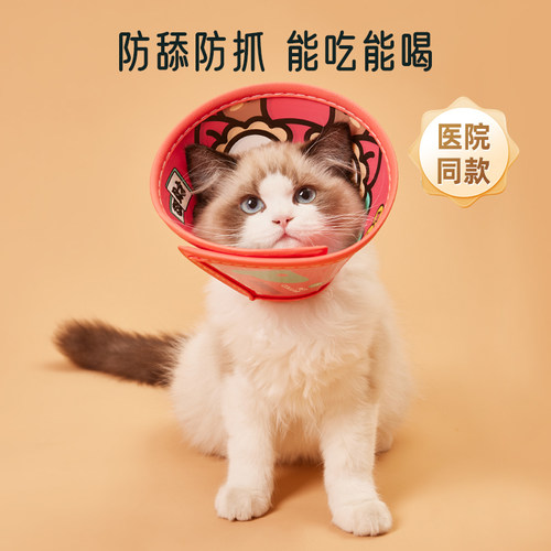 猫咪伊丽莎白圈绝育驱虫用项圈