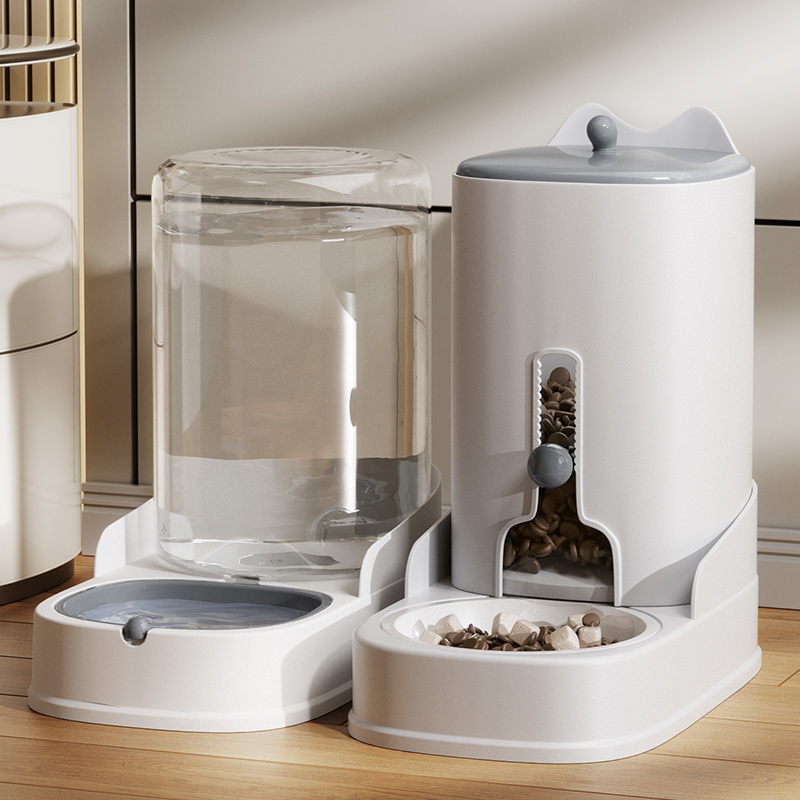 猫碗双碗猫咪自动喂食器宠物食盆