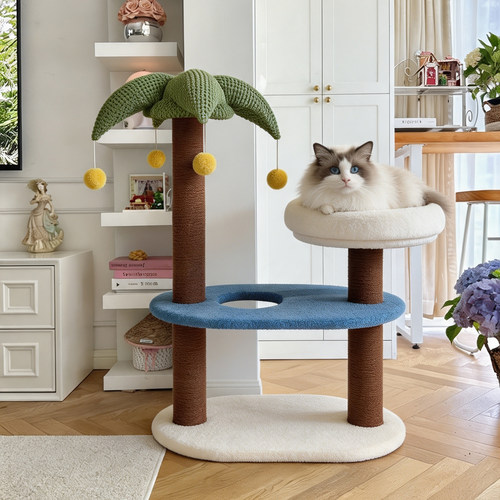 椰子树猫抓板猫窝一体剑麻猫抓柱