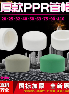 PPR热熔堵帽堵头DN20/25/32/40/63/75ppr管堵4分6分家用水管配件