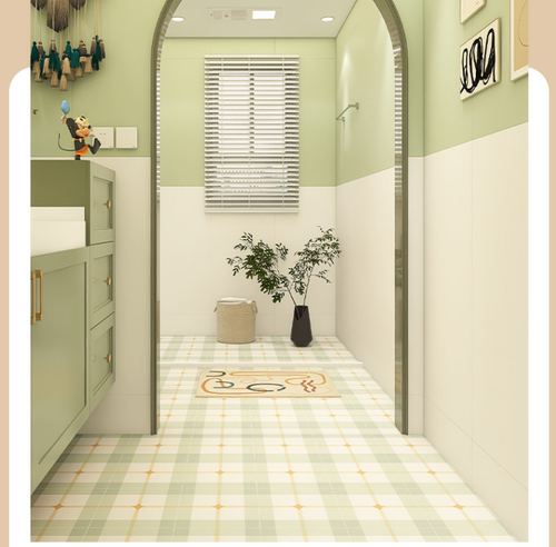 法式卫生间瓷砖墙砖300x600绿色厨房浴室防滑地砖厕所墙面砖30x60