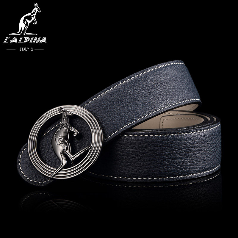 Italy LALPINA Alpena Kangaroo 2017 personality Round buckle kangaroo sign man Belt waist beltin the Accessories/Leather belt/Hat/Muffler , Belt/Leather belt/Yaolian  category - from Buy2taobao.com to provide professional Taobao agent buy service
