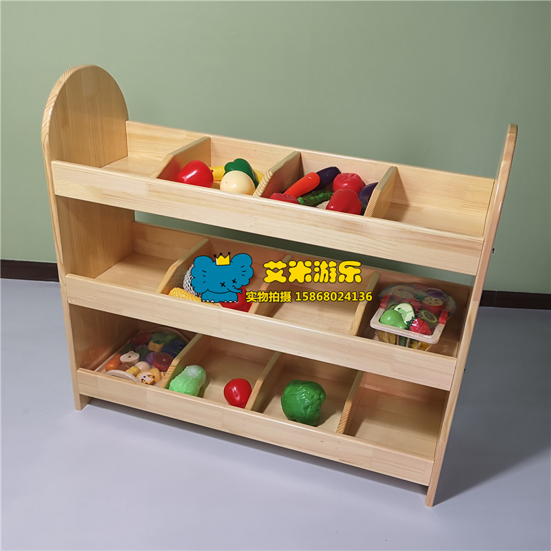 幼儿园儿童区角游戏过家家仿真蔬菜水果货架超市展示架贩卖外卖台