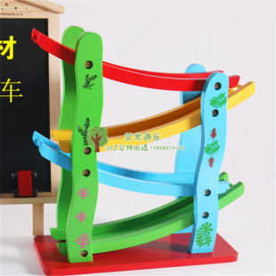 儿童惯性回力车滑板车桌面精致木制玩具益智玩具男孩女孩车子游戏