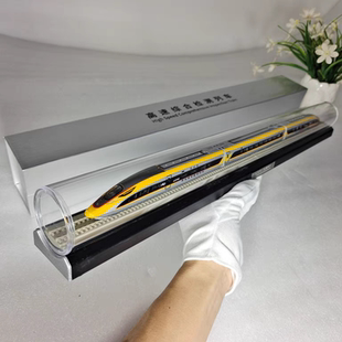 中国铁路复兴号CR400AFJ高铁检测列车模型动车黄医生火车高铁模型