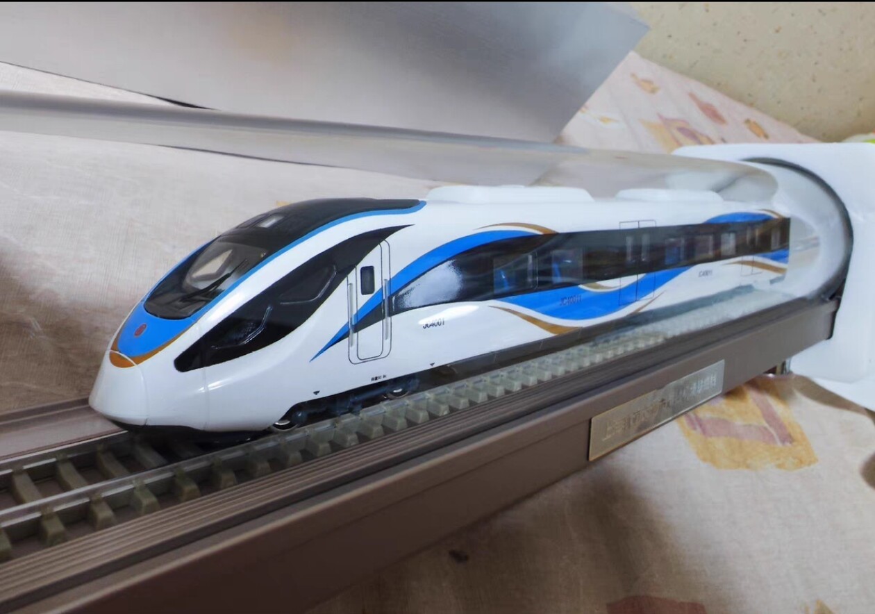 上海地铁机场联络线地铁列车模型塑料合金火车模型静态礼品火车